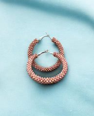 Handcrafted Artisanal Rhodochrosite Beads Earrings