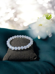 Natural Chalcedony Healing Bracelet – Harmony, Positivity & Emotional Balance