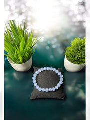 Natural Chalcedony Healing Bracelet – Harmony, Positivity & Emotional Balance
