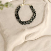 Handcrafted artisanal black spinal beads bracelet