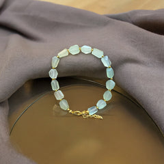 Handcrafted Artisanal Prehnite Tumble Bracelets