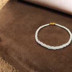 Handcrafted Artisanal Twisted White Topaz Bracelets