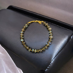 Handcrafted Artisanal Labradorite Roundel Bracelet