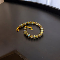 Handcrafted Artisanal Labradorite Roundel Bracelet