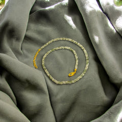 Handcrafted Artisanal Twisted Green Strawberry Quatrz Beads Necklace