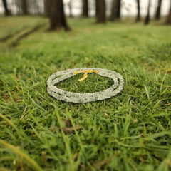 Handcrafted Artisanal Twisted Green Strawberry Quatrz Beads Necklace