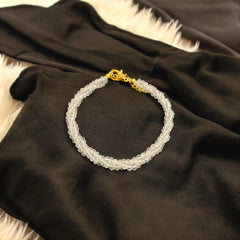 Handcrafted Artisanal Twisted White Topaz Bracelets