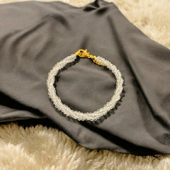 Handcrafted Artisanal Twisted White Topaz Bracelets